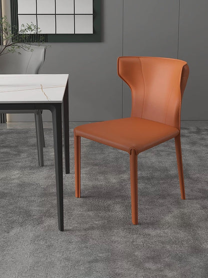 欣家居 意式極簡 設計師款 馬鞍皮餐椅 辦公Loft風 家用餐桌椅YX664