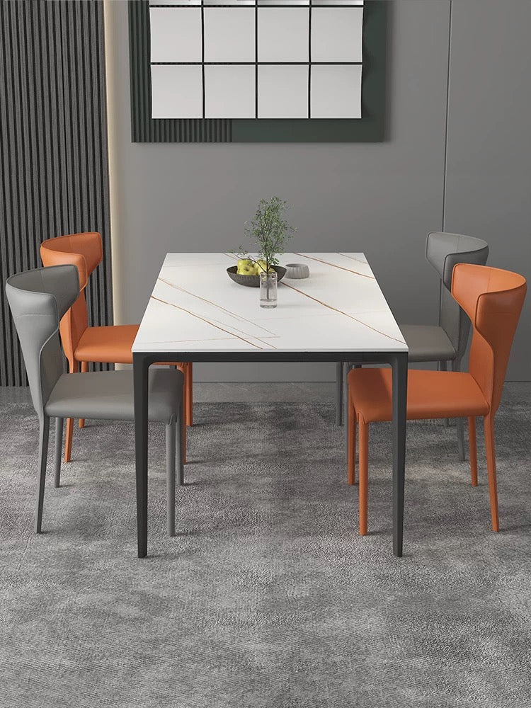 欣家居 意式極簡 設計師款 馬鞍皮餐椅 辦公Loft風 家用餐桌椅YX664