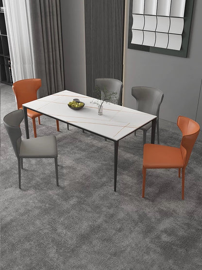 欣家居 意式極簡 設計師款 馬鞍皮餐椅 辦公Loft風 家用餐桌椅YX664