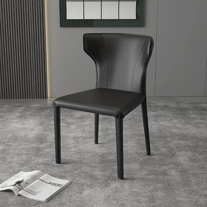 欣家居 意式極簡 設計師款 馬鞍皮餐椅 辦公Loft風 家用餐桌椅YX664