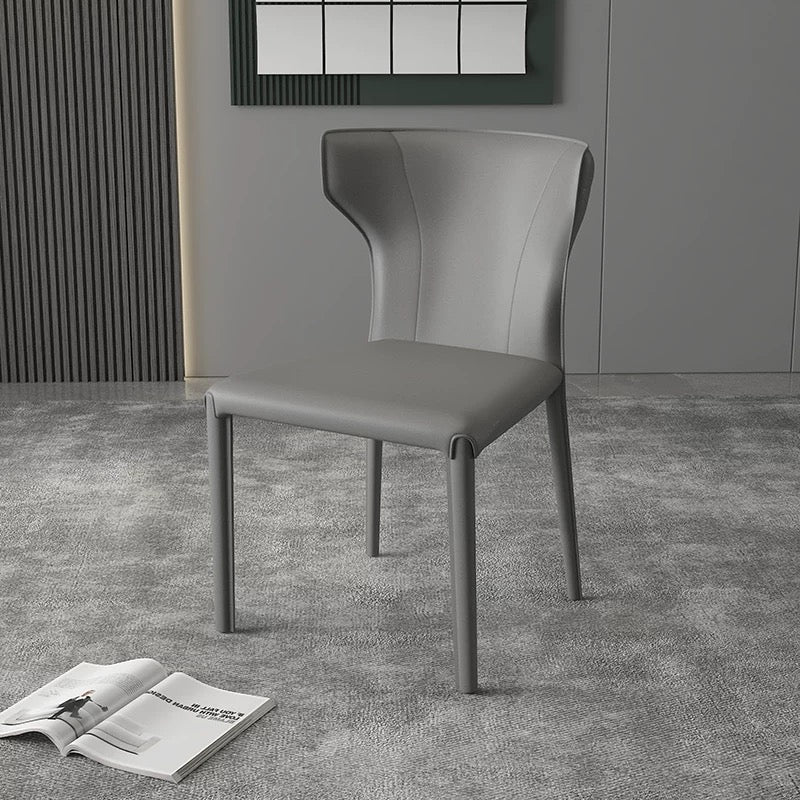 欣家居 意式極簡 設計師款 馬鞍皮餐椅 辦公Loft風 家用餐桌椅YX664