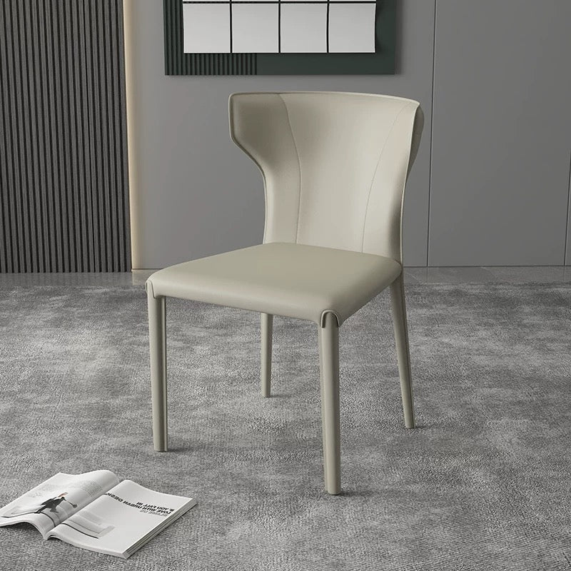 欣家居 意式極簡 設計師款 馬鞍皮餐椅 辦公Loft風 家用餐桌椅YX664