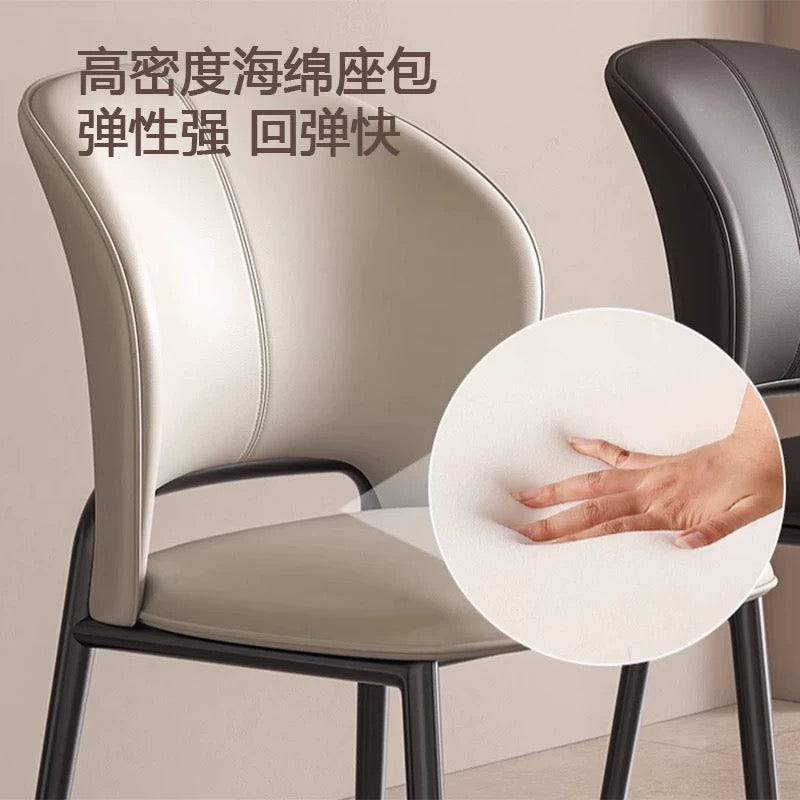 欣家居 義式極簡 輕奢高級 軟包餐桌椅 家用餐椅YX686