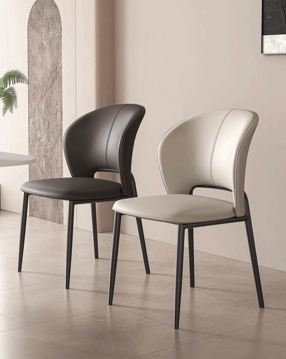 欣家居 義式極簡 輕奢高級 軟包餐桌椅 家用餐椅YX686