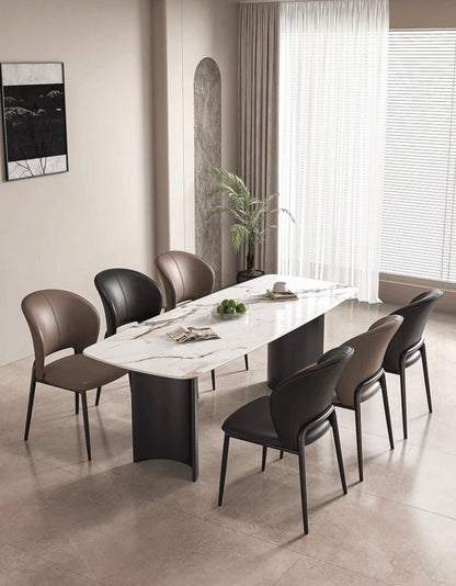 欣家居 義式極簡 輕奢高級 軟包餐桌椅 家用餐椅YX686