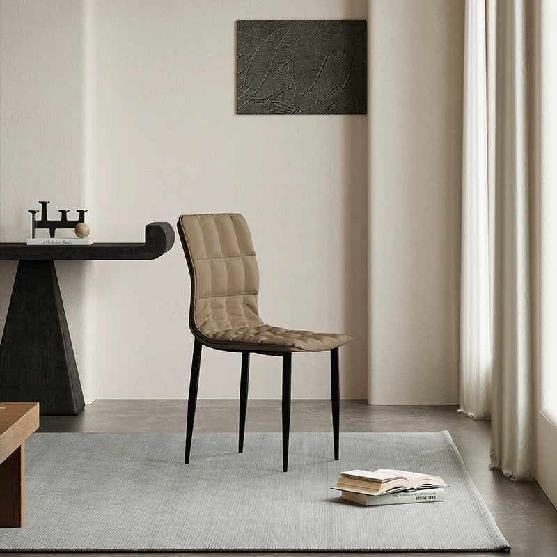 欣家居 義式極簡 簡約高級 現代皮質餐桌椅 家用軟包餐椅YX688