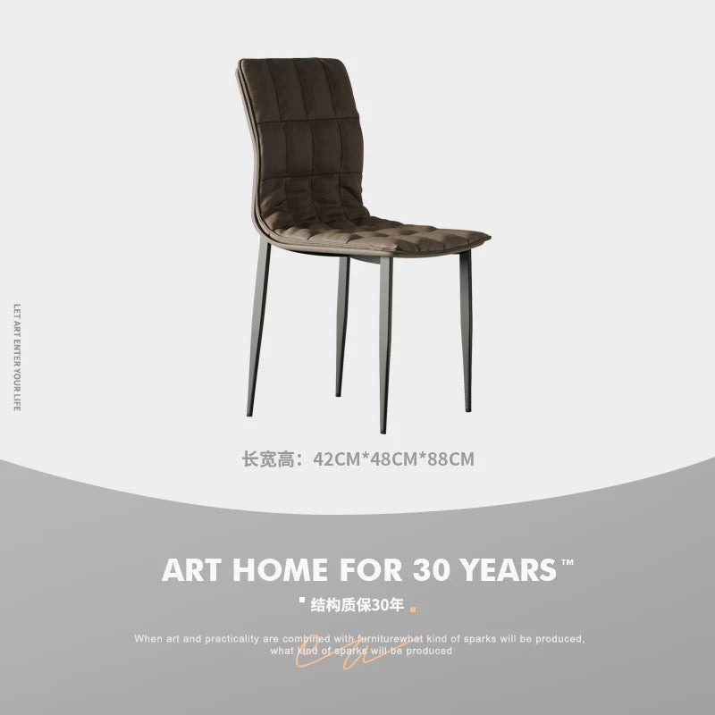 欣家居 義式極簡 簡約高級 現代皮質餐桌椅 家用軟包餐椅YX688