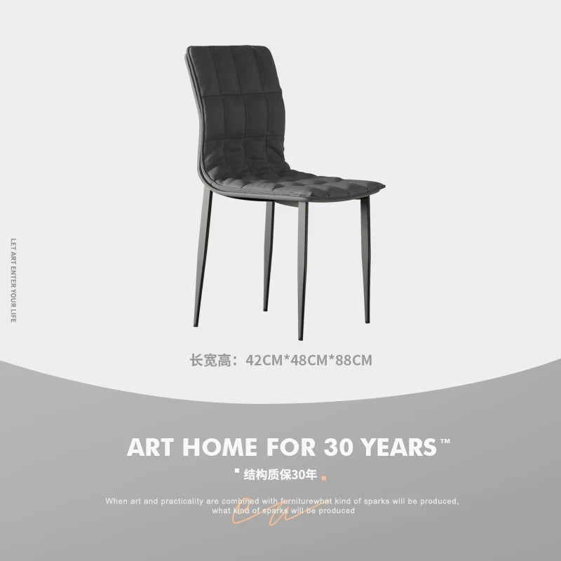 欣家居 義式極簡 簡約高級 現代皮質餐桌椅 家用軟包餐椅YX688