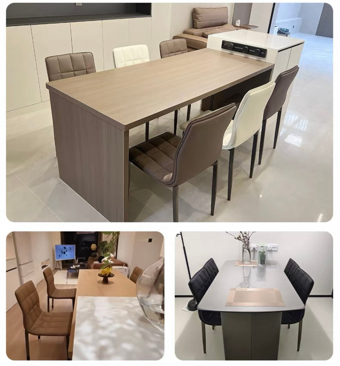 欣家居 義式極簡 簡約高級 現代皮質餐桌椅 家用軟包餐椅YX688