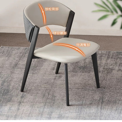 欣家居 義式極簡 現代輕奢 咖啡廳軟包休閒椅 家用餐桌椅YX575BB