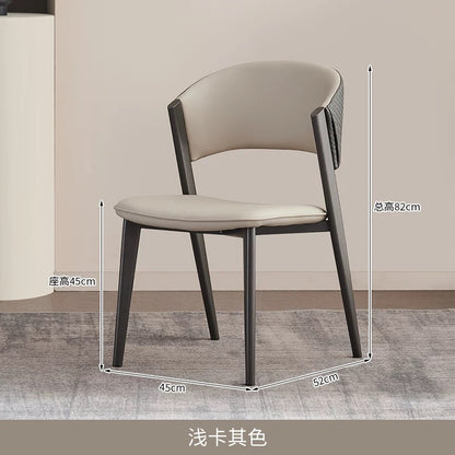 欣家居 義式極簡 現代輕奢 咖啡廳軟包休閒椅 家用餐桌椅YX575BB