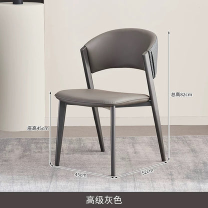 欣家居 義式極簡 現代輕奢 咖啡廳軟包休閒椅 家用餐桌椅YX575BB