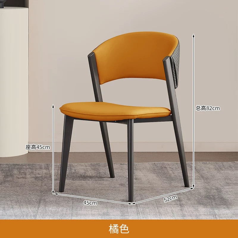 欣家居 義式極簡 現代輕奢 咖啡廳軟包休閒椅 家用餐桌椅YX575BB