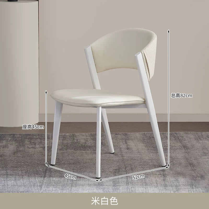 欣家居 義式極簡 現代輕奢 咖啡廳軟包休閒椅 家用餐桌椅YX575BB