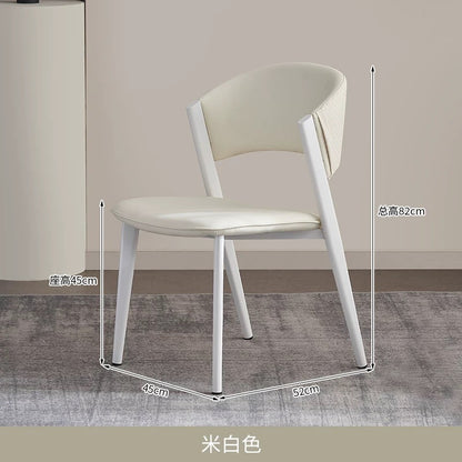 欣家居 義式極簡 現代輕奢 咖啡廳軟包休閒椅 家用餐桌椅YX575BB