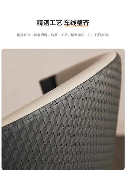 欣家居 義式極簡 現代輕奢 咖啡廳軟包休閒椅 家用餐桌椅YX575BB