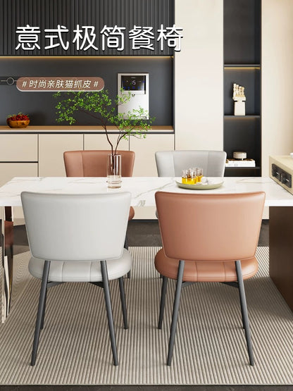 欣家居 義式現代簡約 輕奢高級感 軟靠背餐桌椅 YX687