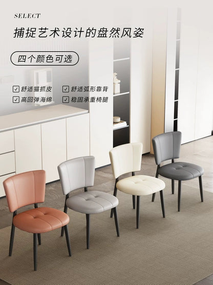 欣家居 義式現代簡約 輕奢高級感 軟靠背餐桌椅 YX687