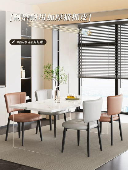 欣家居 義式現代簡約 輕奢高級感 軟靠背餐桌椅 YX687