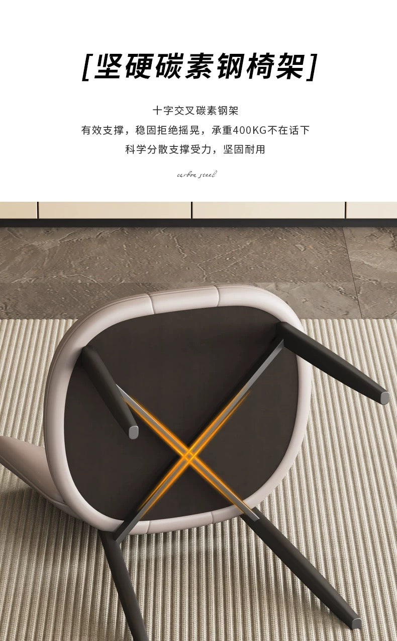 欣家居 義式現代簡約 輕奢高級感 軟靠背餐桌椅 YX687