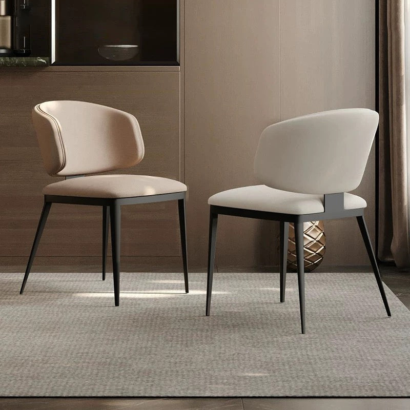 欣家居 義式極簡 網紅真皮餐椅 現代簡約家用餐桌椅YX641FC