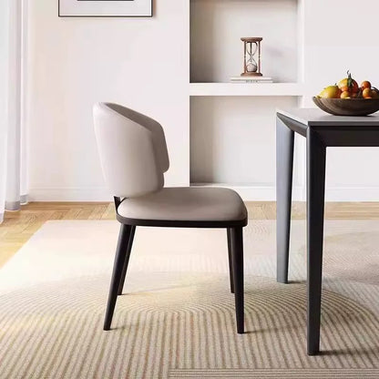 欣家居 義式極簡 網紅真皮餐椅 現代簡約家用餐桌椅YX641FC