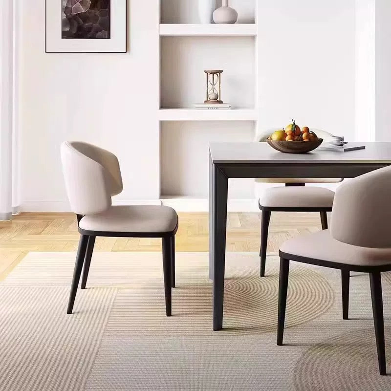 欣家居 義式極簡 網紅真皮餐椅 現代簡約家用餐桌椅YX641FC
