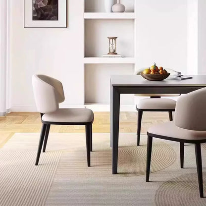 欣家居 義式極簡 網紅真皮餐椅 現代簡約家用餐桌椅YX641FC