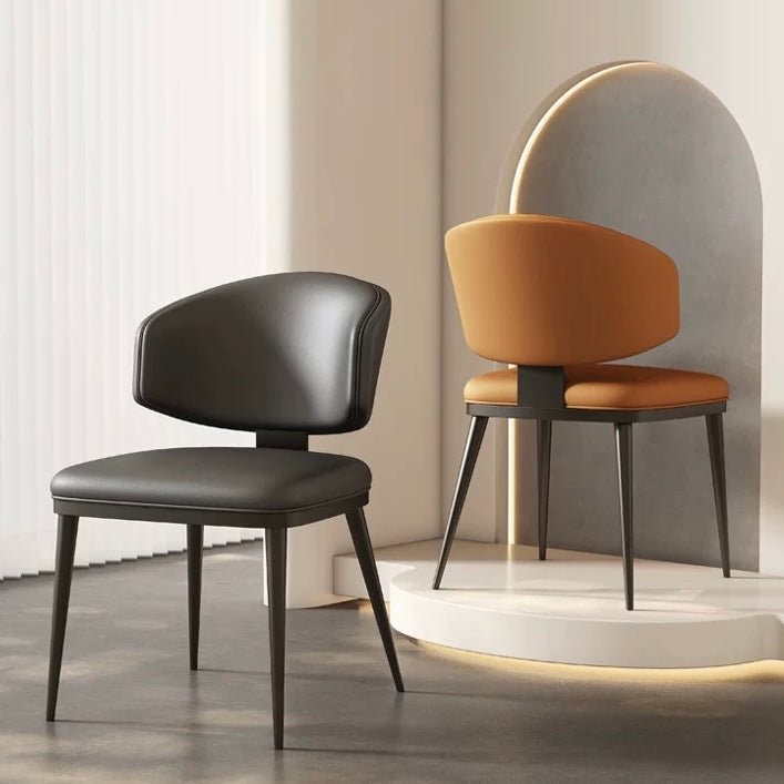 欣家居 義式極簡 網紅真皮餐椅 現代簡約家用餐桌椅YX641FC