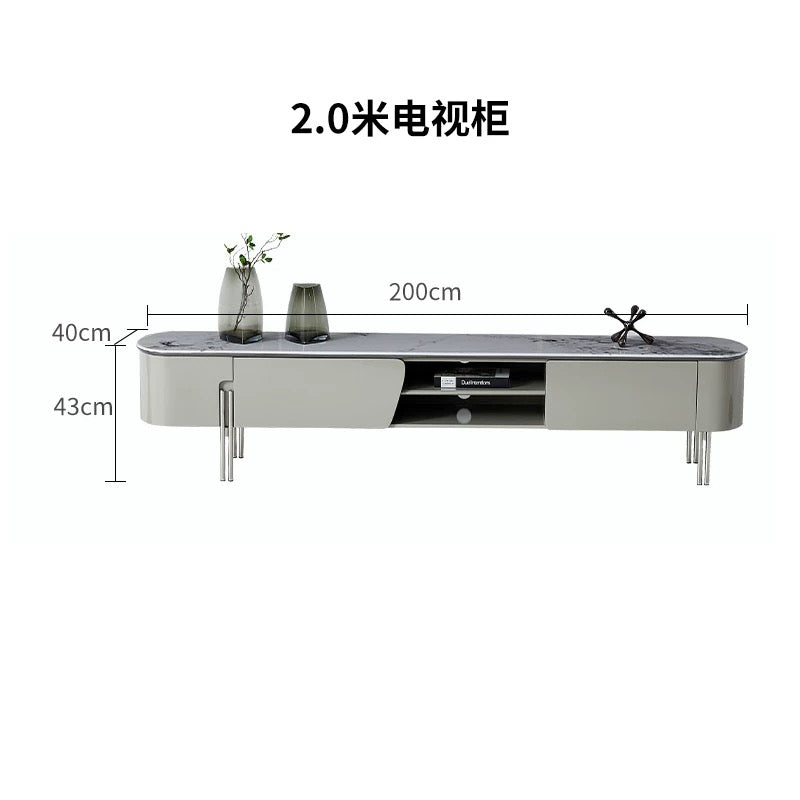 欣家居 2025新款義式極簡風 微晶石茶几電視櫃LPZE462GT169