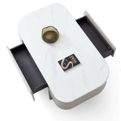 欣家居 2025新款義式現代風 客廳家用小戶型奶油風 微晶石茶几電視櫃LPZE461GT168