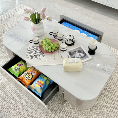 欣家居 2025新款義式現代風 客廳家用小戶型奶油風 微晶石茶几電視櫃LPZE461GT168