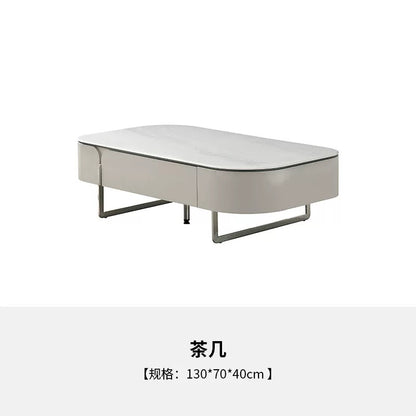 欣家居 2025新款義式現代風 客廳家用小戶型奶油風 微晶石茶几電視櫃LPZE461GT168