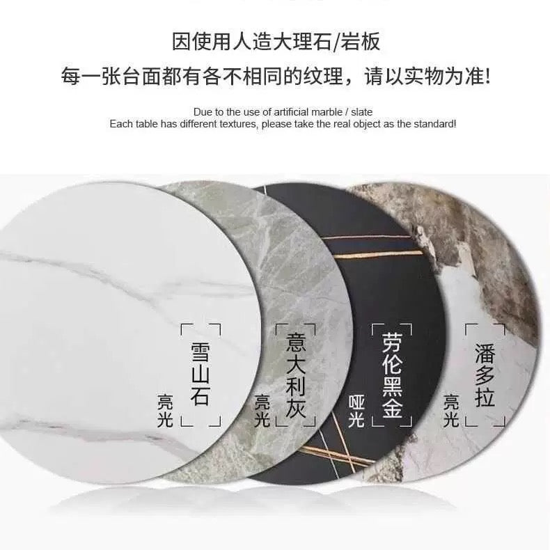 欣家居 義式現代簡約  意式輕奢岩板小戶型岩板餐桌