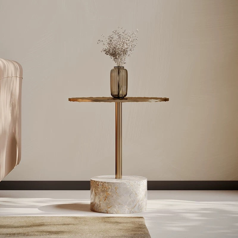 欣家居 義式輕奢 現代簡約創意設計 玻璃茶几角幾 客廳邊几