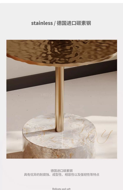 欣家居 義式輕奢 現代簡約創意設計 玻璃茶几角幾 客廳邊几