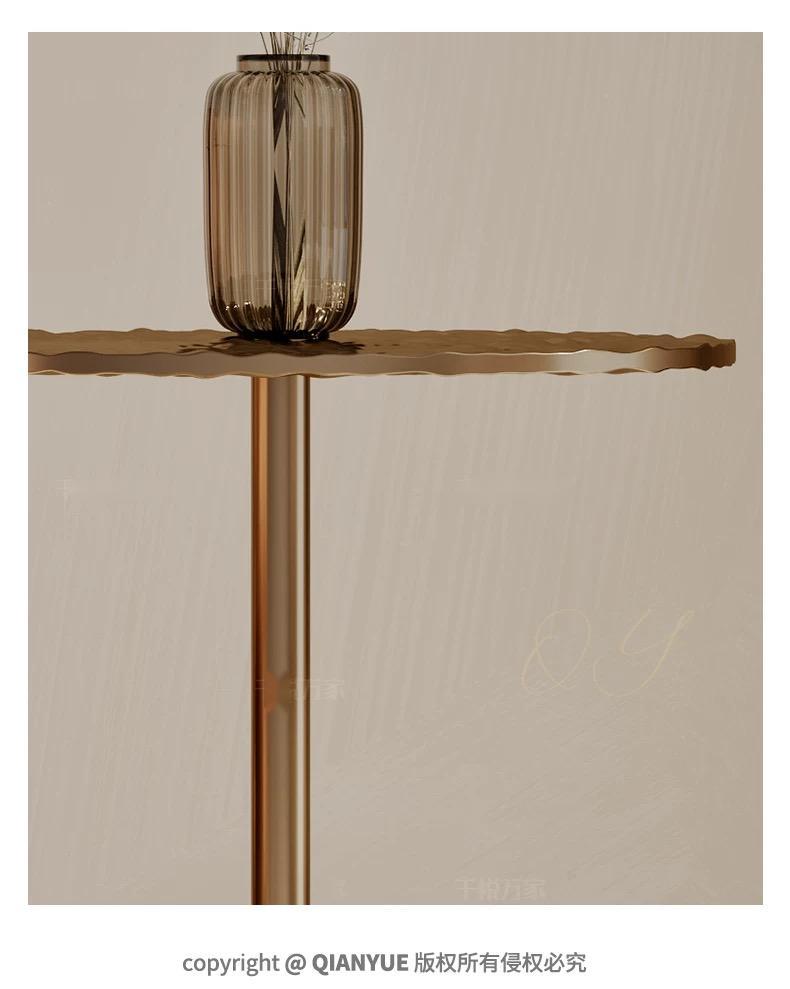 欣家居 義式輕奢 現代簡約創意設計 玻璃茶几角幾 客廳邊几