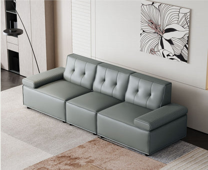 欣家居 義式極簡 時尚高級感2025年設計師新款 皮沙發 LPS0523FA