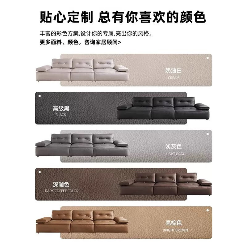 欣家居 義式極簡 時尚高級感2025年設計師新款 皮沙發 LPS0523FA