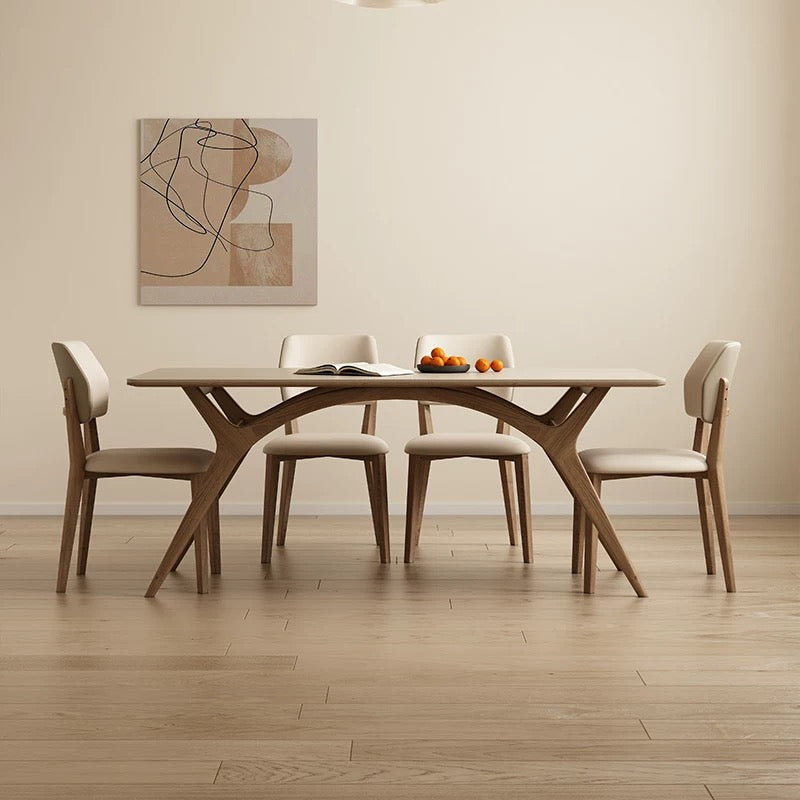 欣家居 北歐風 現代簡約 小戶型岩板餐桌椅