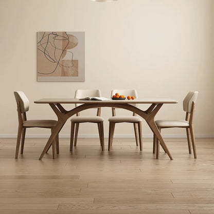 欣家居 北歐風 現代簡約 小戶型岩板餐桌椅