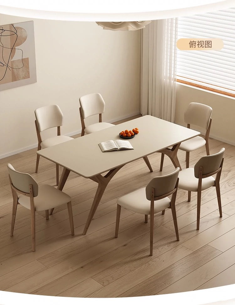 欣家居 北歐風 現代簡約 小戶型岩板餐桌椅