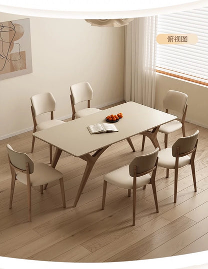 欣家居 北歐風 現代簡約 小戶型岩板餐桌椅