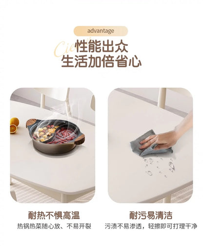 欣家居 北歐風 現代簡約 小戶型岩板餐桌椅