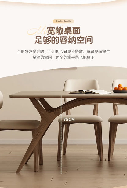 欣家居 北歐風 現代簡約 小戶型岩板餐桌椅
