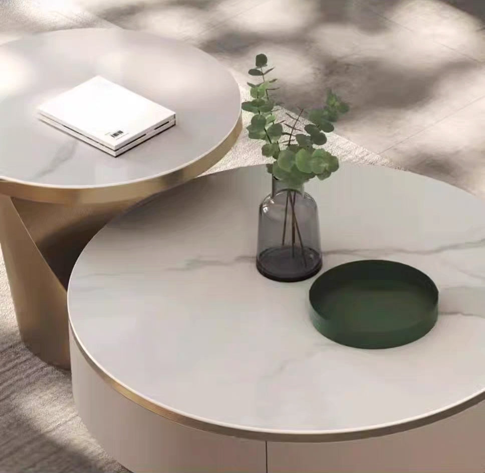 欣家居 儀式輕奢 現代簡約 小戶型客廳岩板茶几