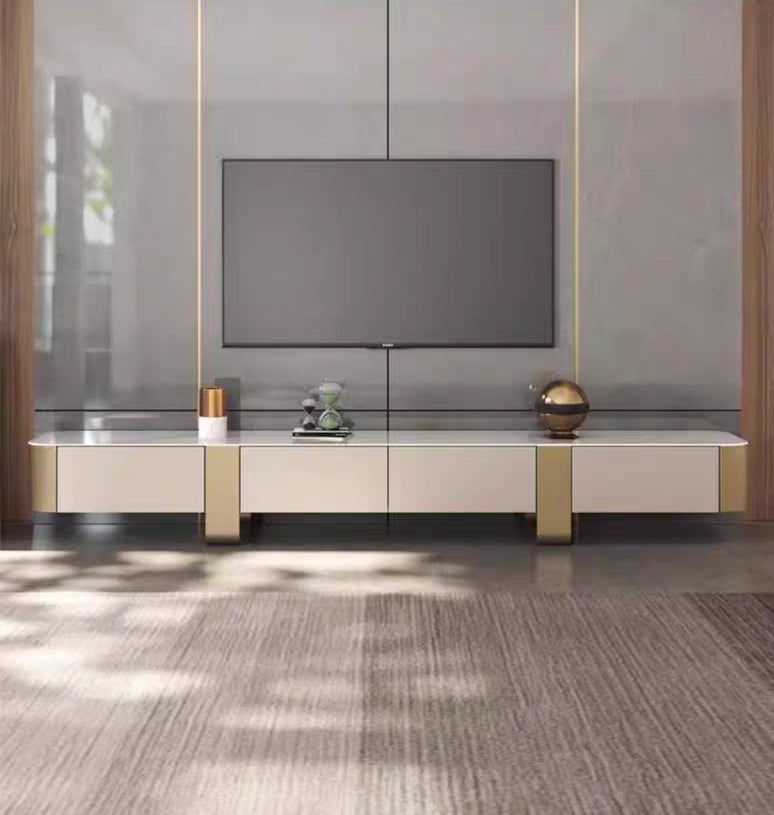 欣家居 義式現代 簡約高級 輕奢岩板 小戶型電視櫃