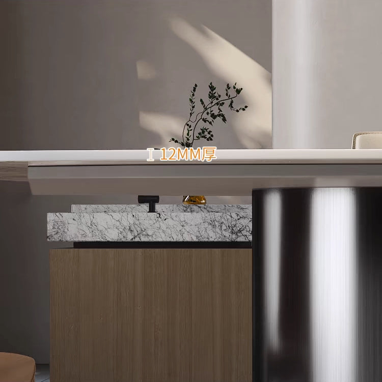 欣家居 義式輕奢 設計師新款 潘多拉岩板餐桌