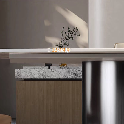 欣家居 義式輕奢 設計師新款 潘多拉岩板餐桌