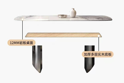 欣家居 義式輕奢 設計師新款 潘多拉岩板餐桌